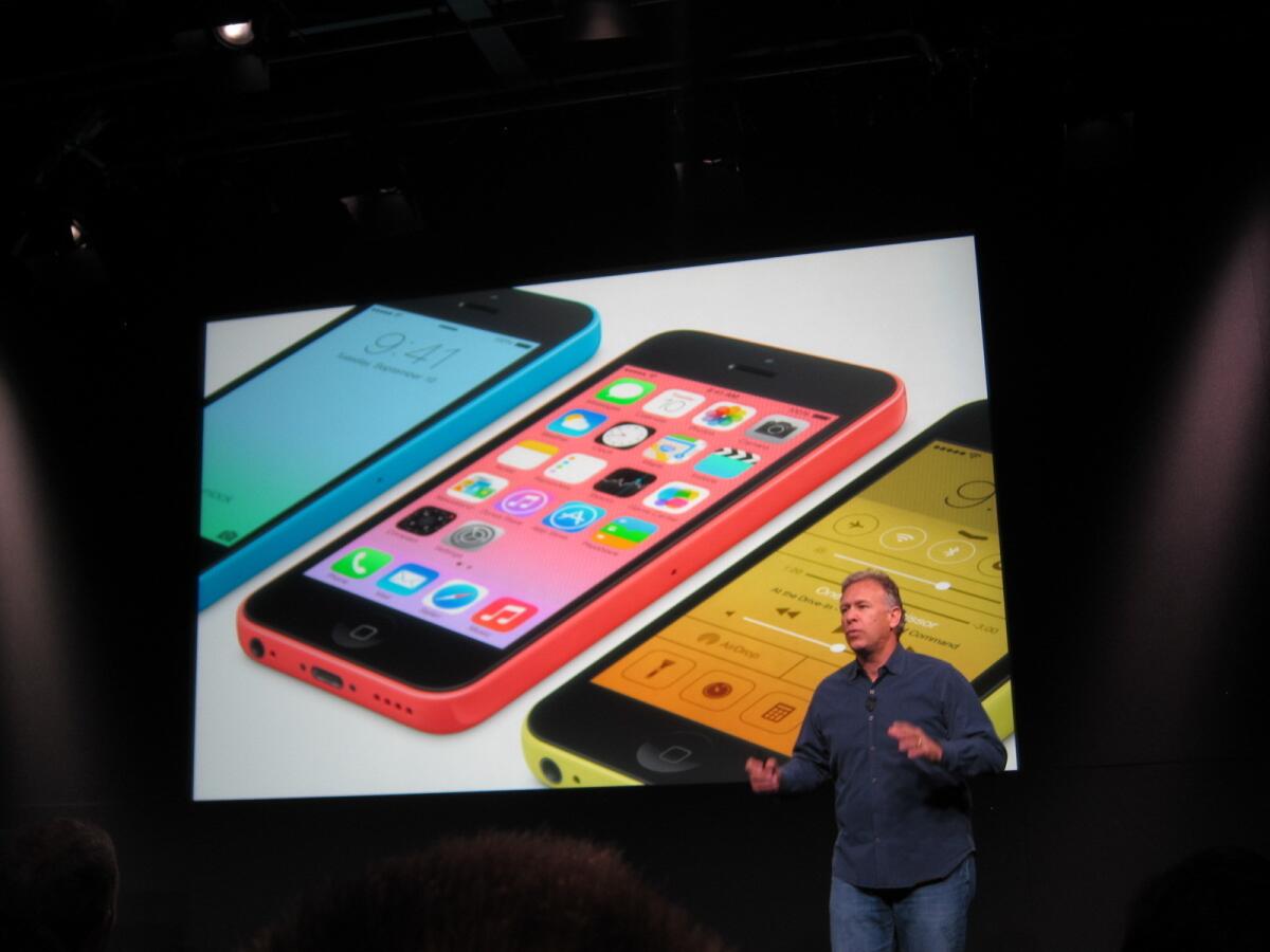 Apple's Phil Schiller discusses the new iPhone 5c.
