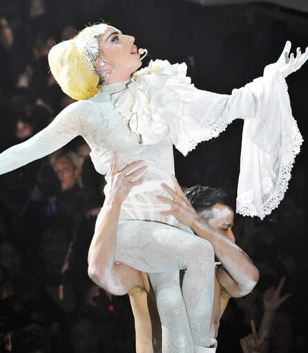 Lady Gaga at an HIV charity concert in Tokyo, Japan