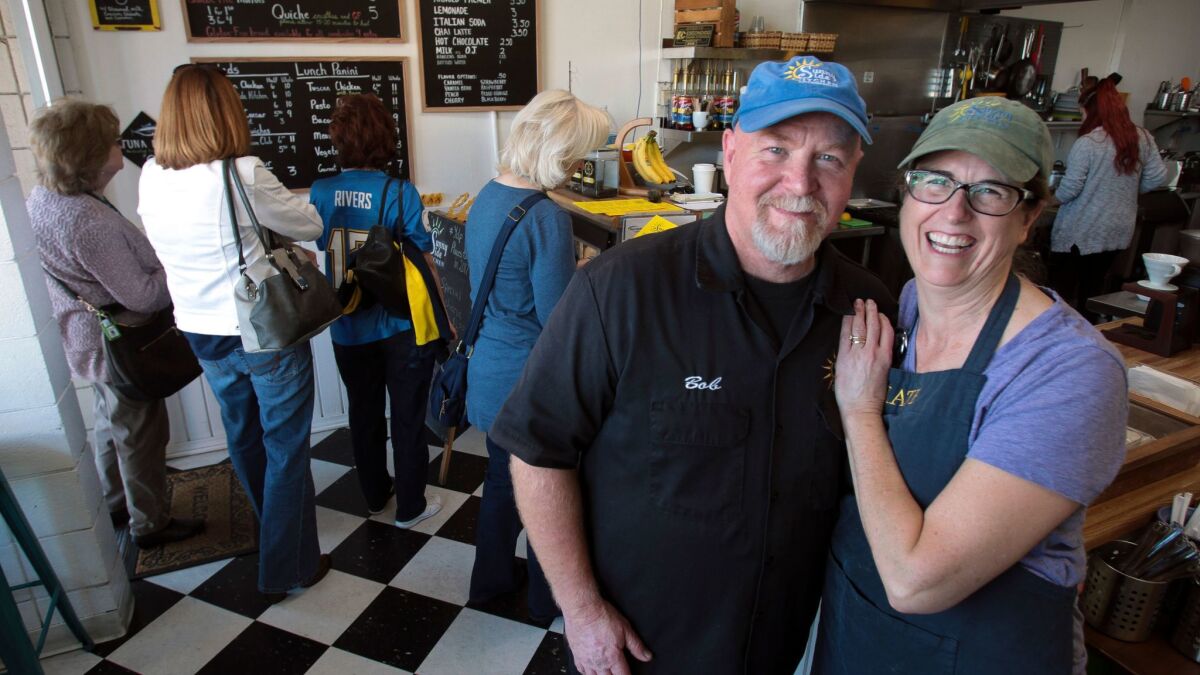 Bob and Kate Carpenter in their Sunny Side Kitchen cafe, which was ranked #51 on Yelp's "Top 100 places to eat in the U.S." list this past year.