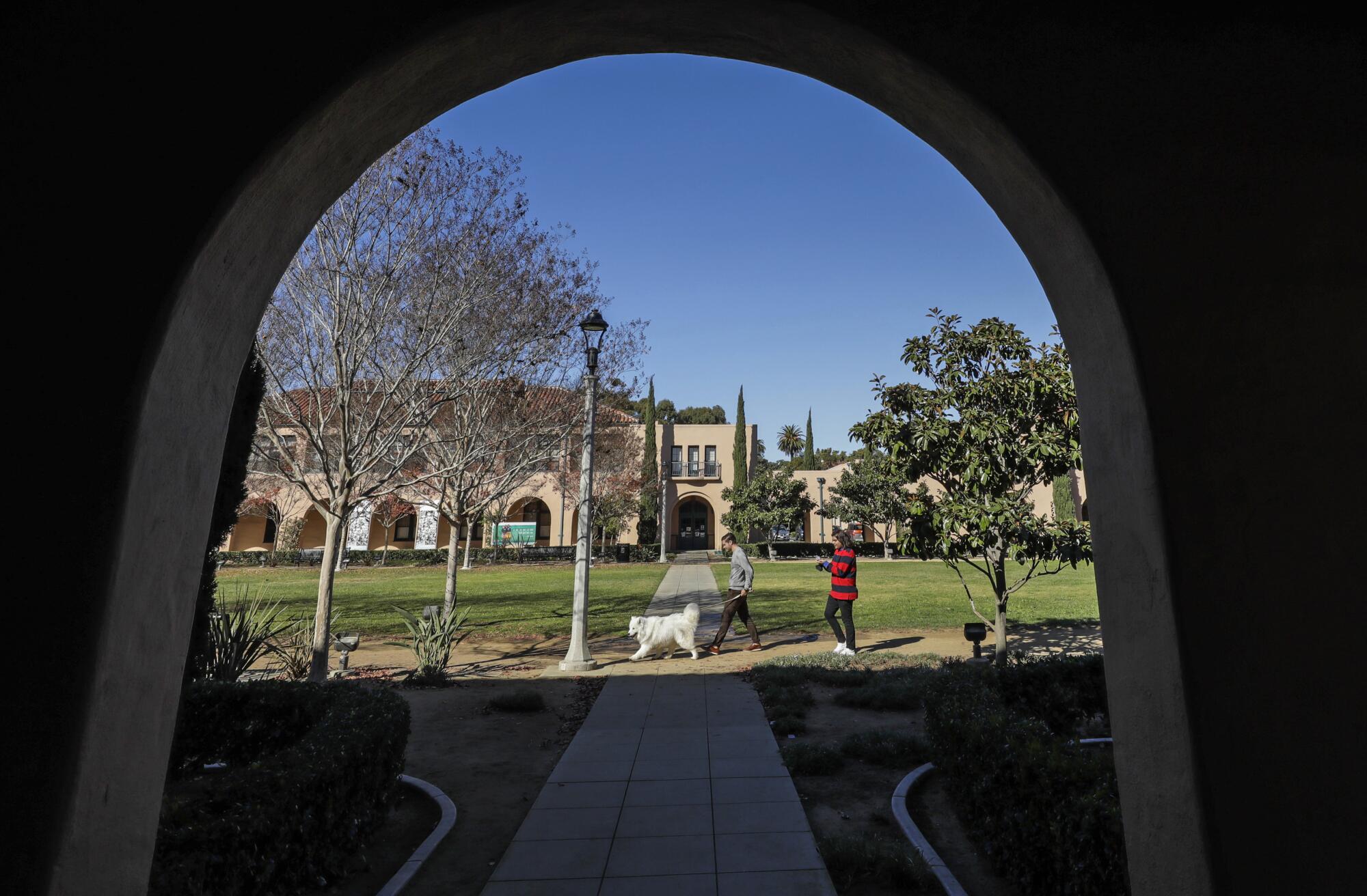 Liberty Station was once the Naval Training Center, San Diego. It's now restaurants, shops and art groups. 