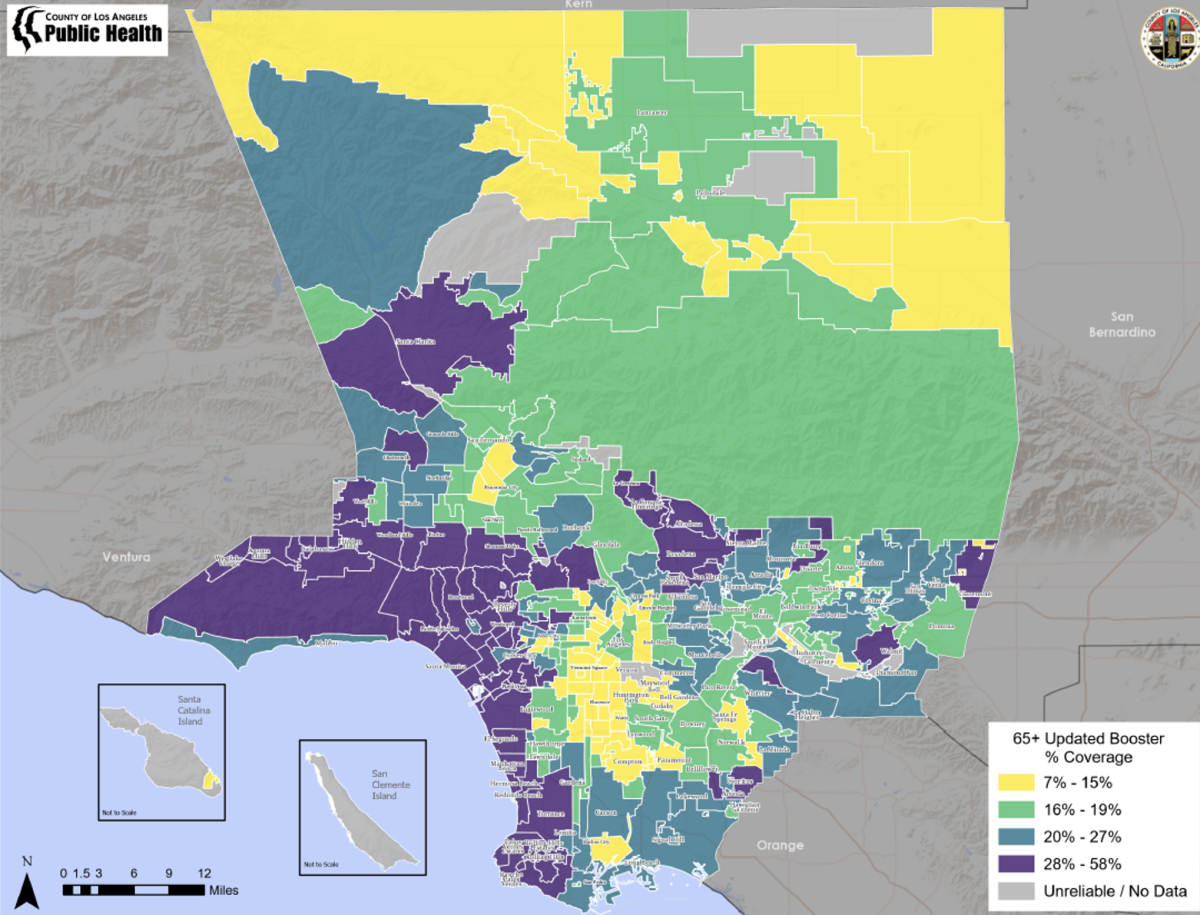 Booster uptake among L.A. County seniors age 65 and over