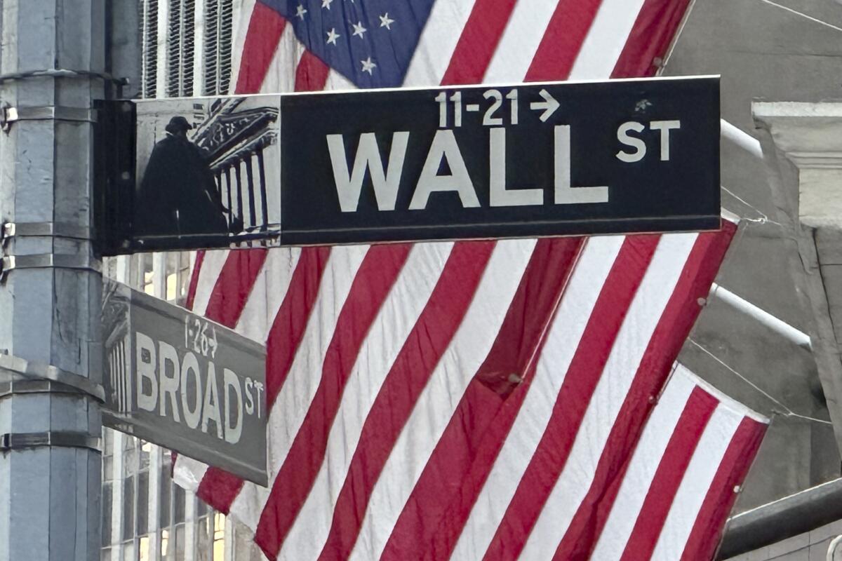 Signs at the intersection of Broad and Wall Streets