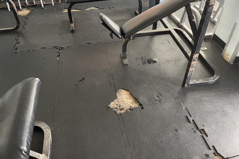 The weight room floor is old and worn in several places, Volpe said.