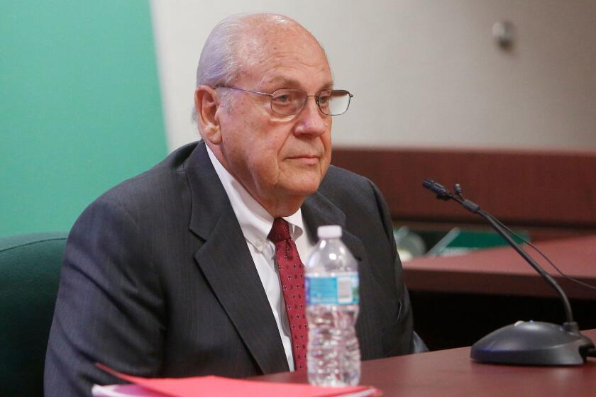 Curtis Reeves, charged with second-degree murder, testifies at a hearing in Dade City, Fla., on Feb. 28.