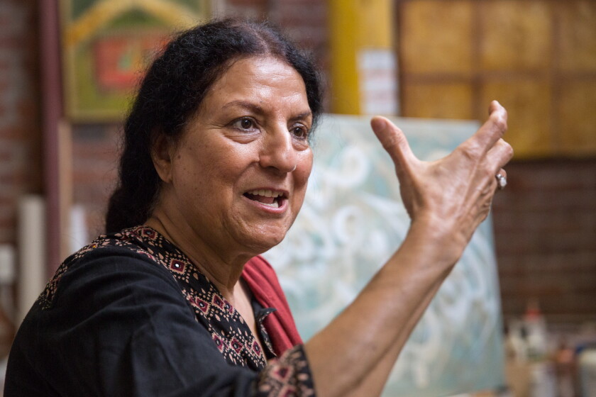 Salma Arastu is one of many artists using Islamic calligraphy in nontraditional ways -- not to everyone’s approval.