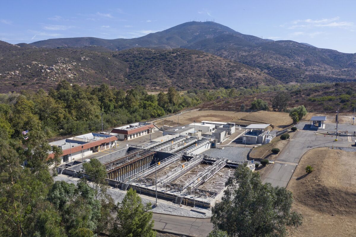 An aerial view of Otay Water District's Ralph W. Chapman Water Recycling Facility.