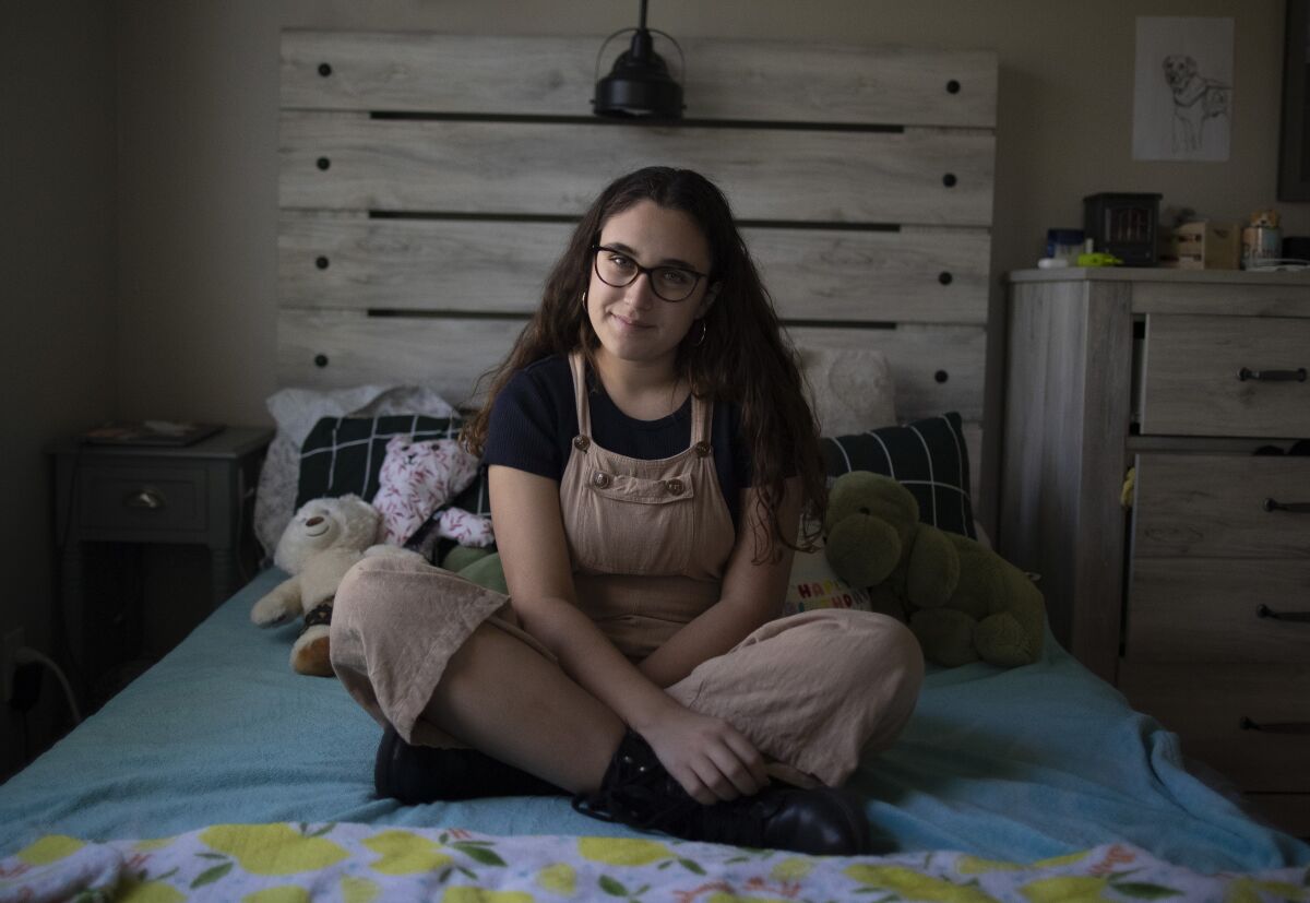 Gun control activist Mia Tretta at her home in Santa Clarita