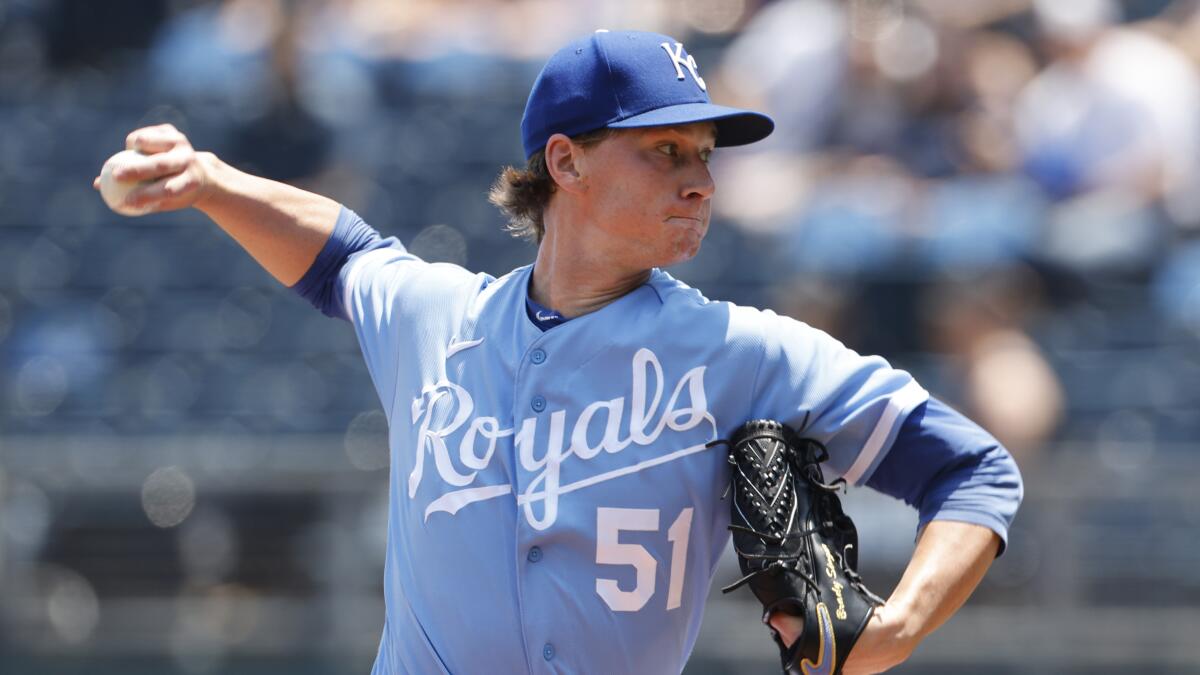 Royals rookie Singer holds Indians without hit for 6 innings - The San  Diego Union-Tribune