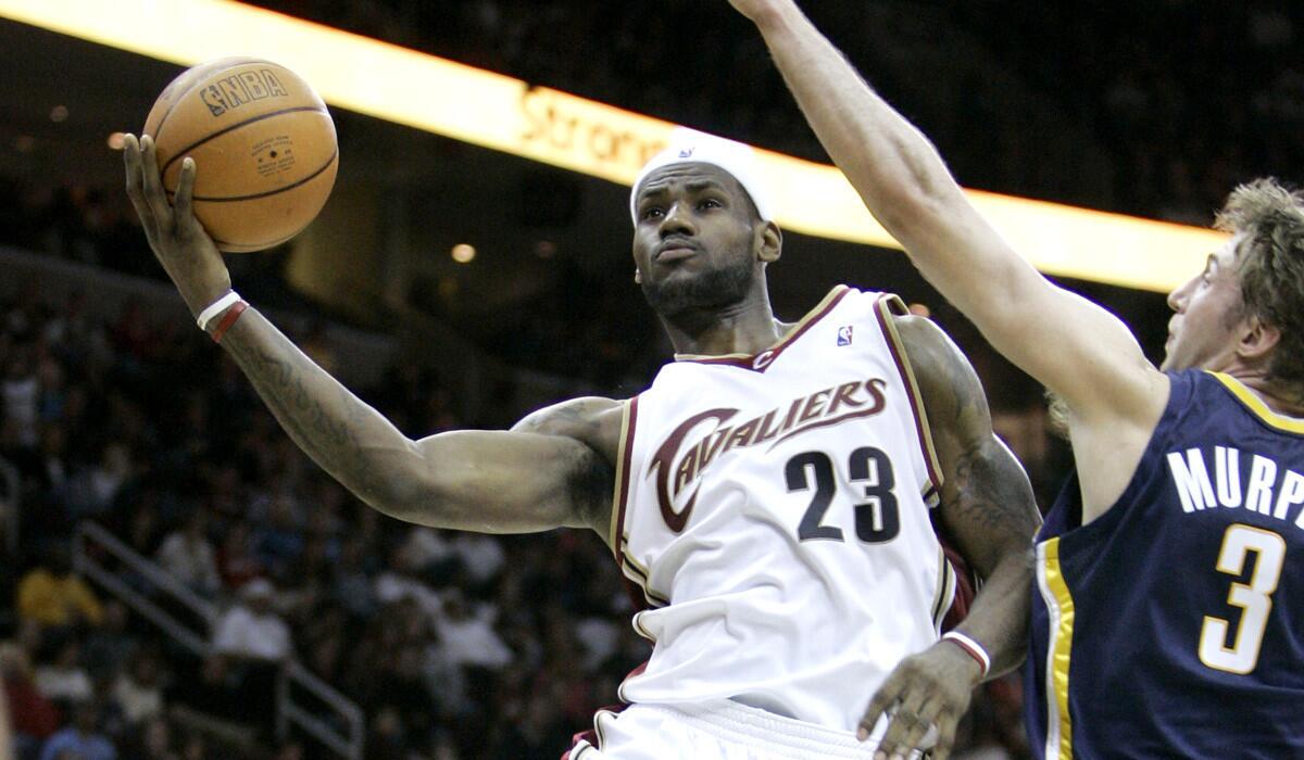 LeBron James (23) led the Cleveland Cavaliers to one NBA Finals appearance in seven seasons.