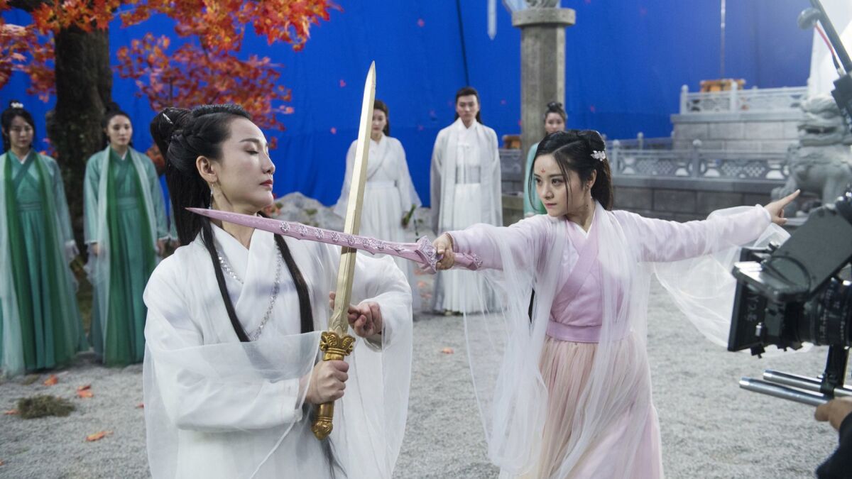 Wan Er, left, in a scene from “Resist Loving the Imperial Concubine 2: The Peerless Yan Shi.”