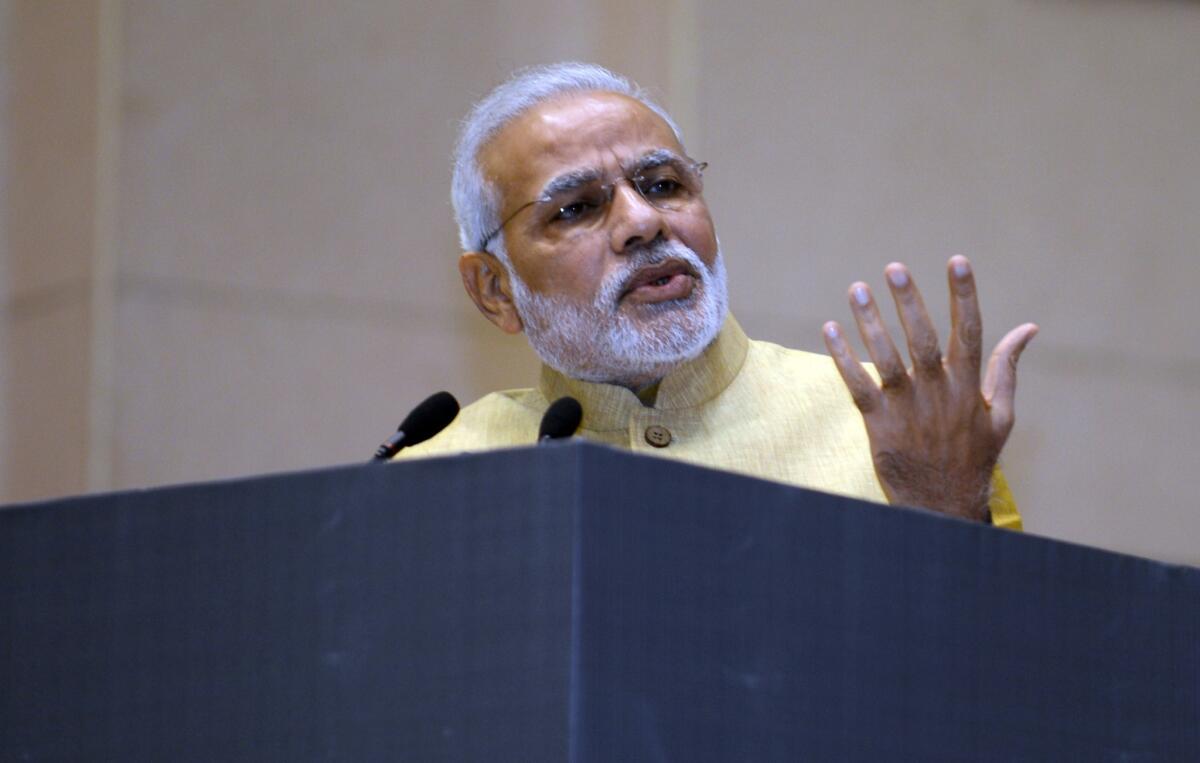 Indian Prime Minister Narendra Modi, speaking Thursday in New Delhi, is due to visit the White House next week.