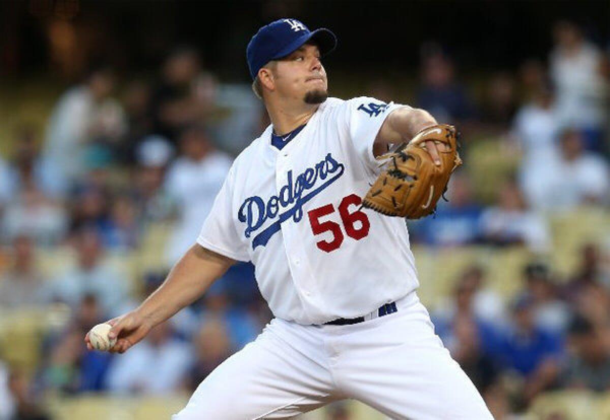 Joe Blanton went 2-4 with a 4.99 ERA in 10 starts with the Dodgers.