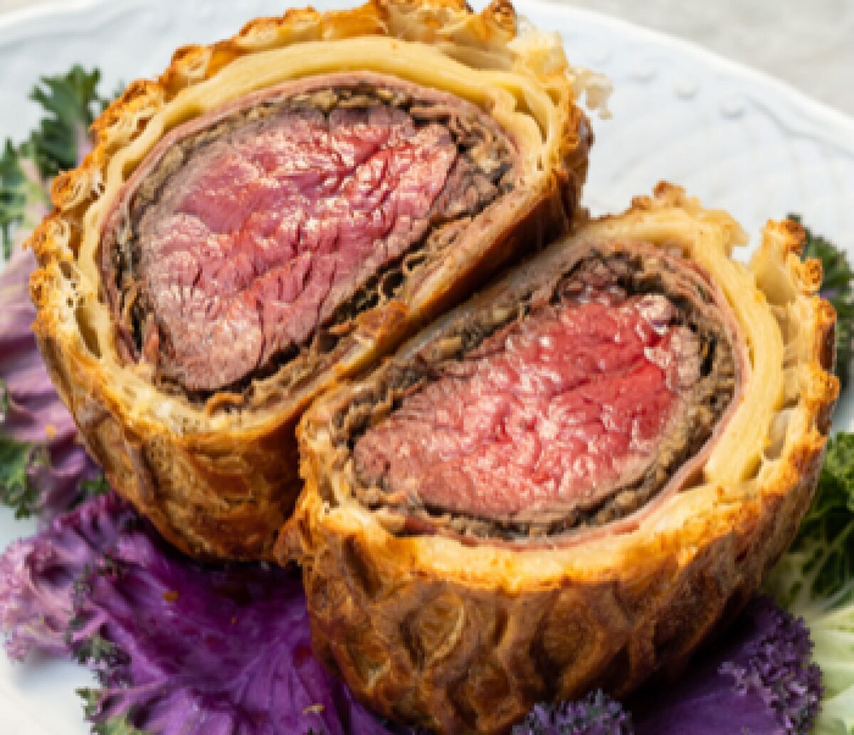 Herb & Wood's Valentine's Day meal  includes beef Wellington.