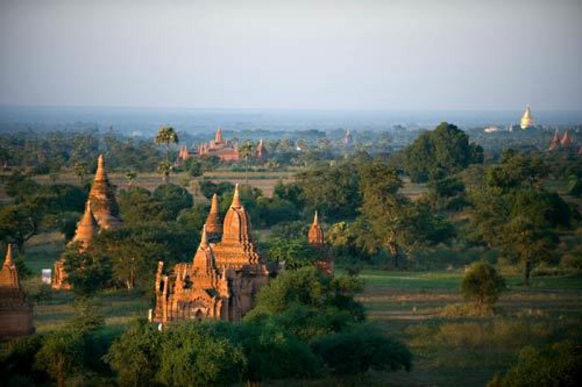 Thousands of temples and pagodas can be found across Bagan, Myanmar.