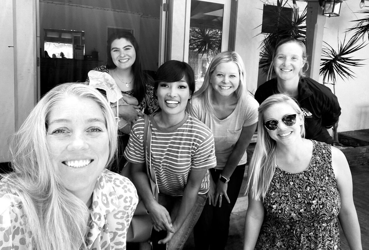 Jacqueline Weeman, Elaine Mariski and Jessica Barajas. Celeste Betzy Samaniego, Elizabeth Zasandy and Chrissie Capron Walsh.