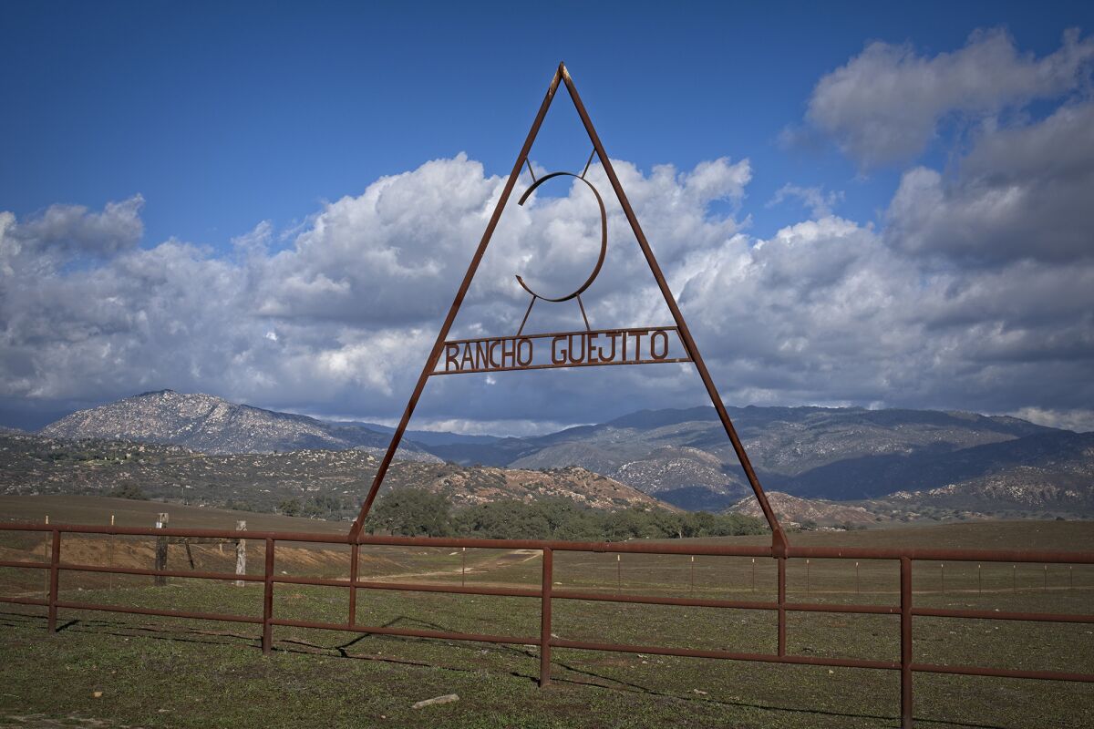 Rancho Guejito comprises 23,000 acres in the Valley Center area.