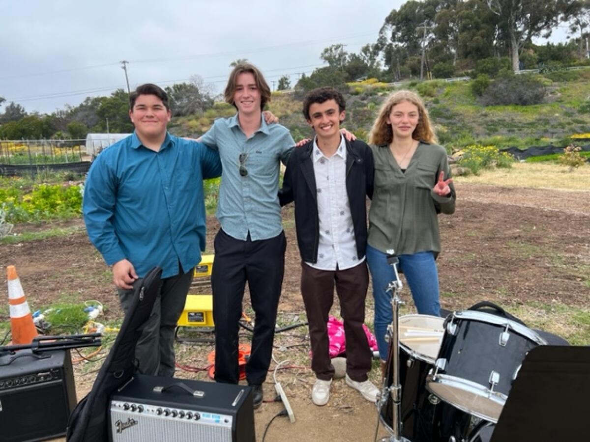 The SDA Jazz Quartet with Isaiah Simon on trumpet, James Blue on guitar, Tavis Brown on bass and Olivia Lupson on drums.