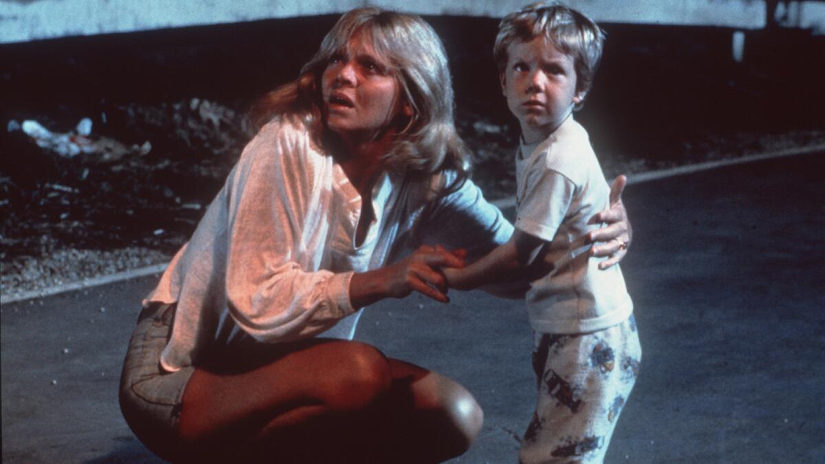 Melinda Dillon and Carey Guffey in the 1977 science fiction thriller "Close Encounters of the Third Kind."