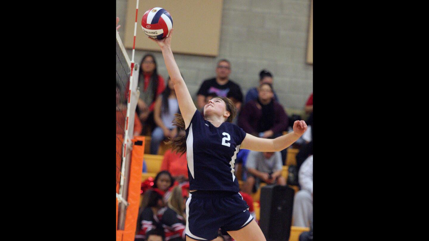 Photo Gallery: St. Monica Academy wins first round of State CIF Division V girls volleyball against Verdugo Hills 3-2