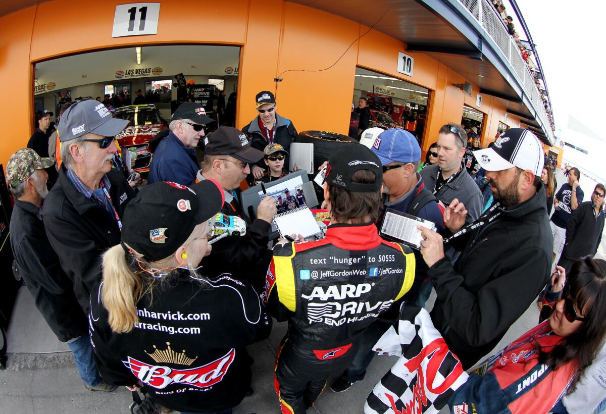 The problem of hunger in the U.S., particularly in the Southwest and Southeast, was front and center in Las Vegas over the weekend, where NASCAR Jeff Gordon, driver of the #24 Drive to End Hunger Chevrolet, signed autographs ahead of Sunday's NASCAR Sprint Cup Series race.