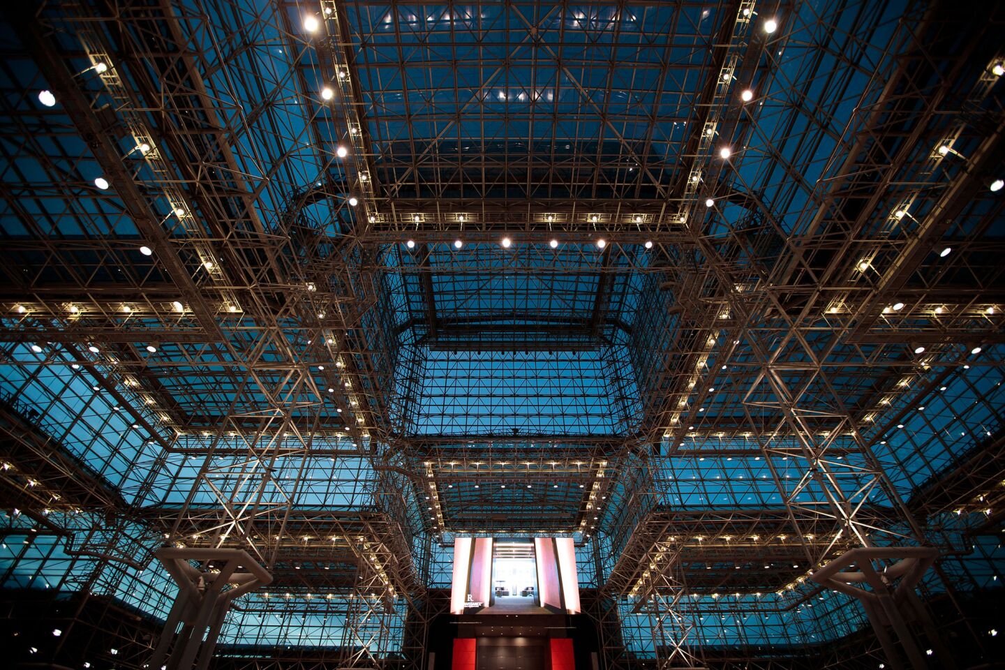 A view inside the I.M. Pei-designed Jacob K. Javits Convention Center.