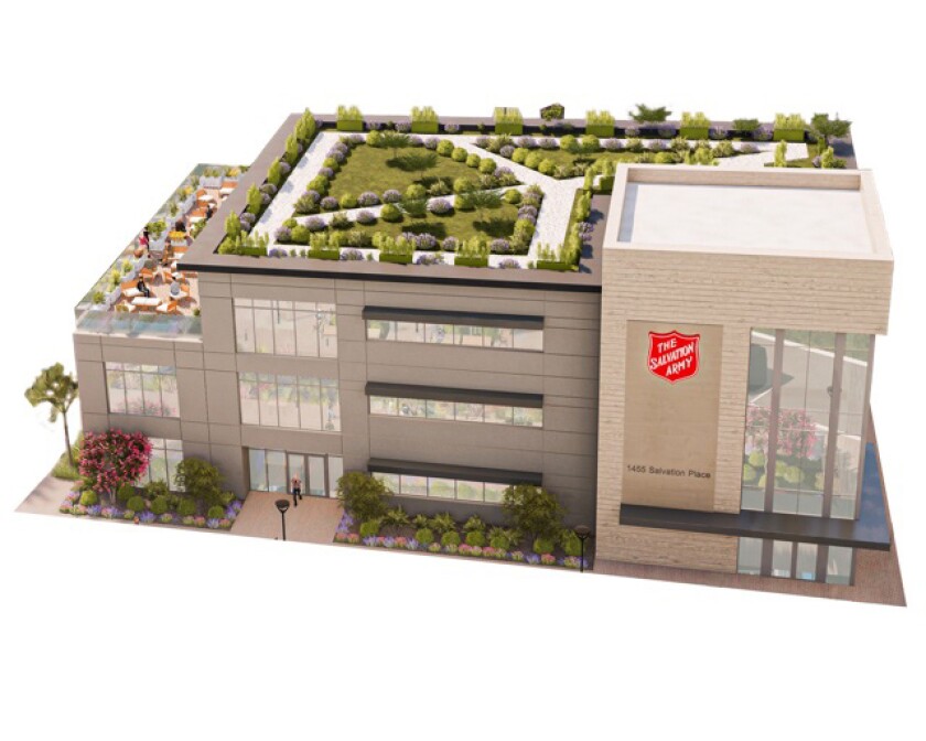 A rendering of the Salvation Army's Center of Hope project in Anaheim.