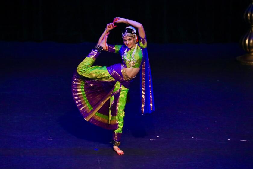 Naisha Patel at her two-hour solo Indian classical dance performance.