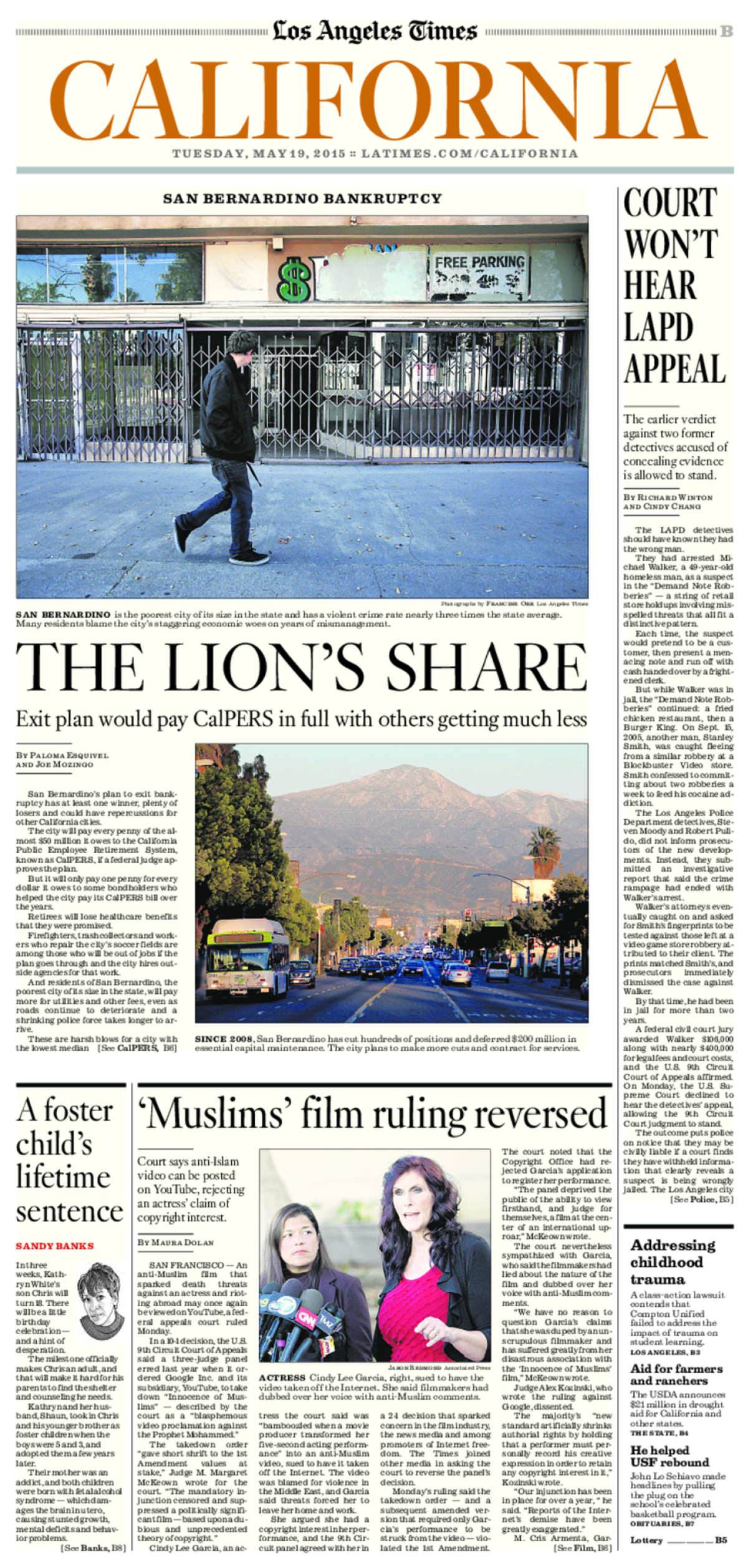 The front page