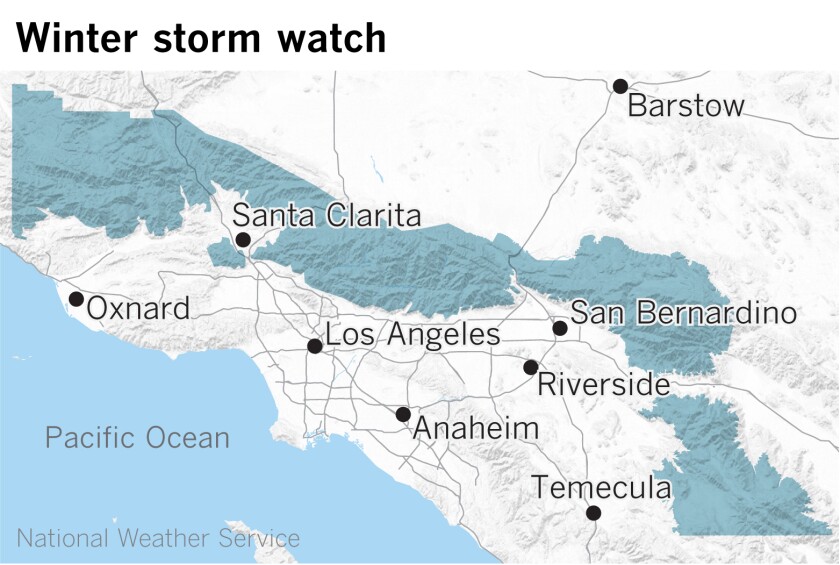 Southern California Mountains Map Late season storm will douse Southern California in rain, snow Southern California Mountains Map Late season storm will douse Southern California in rain, snow