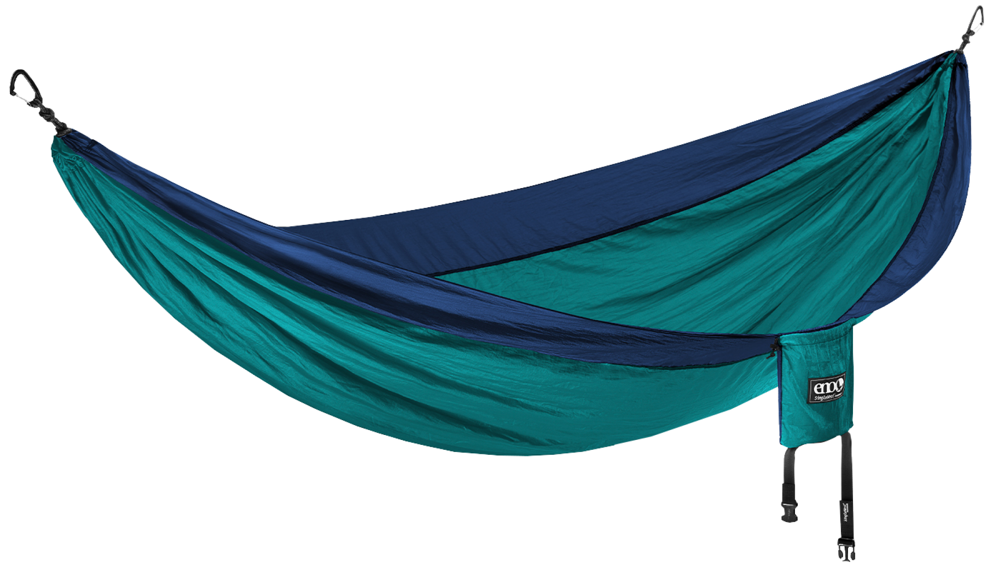 Portable Hammock in green and blue from ENO SingleNest