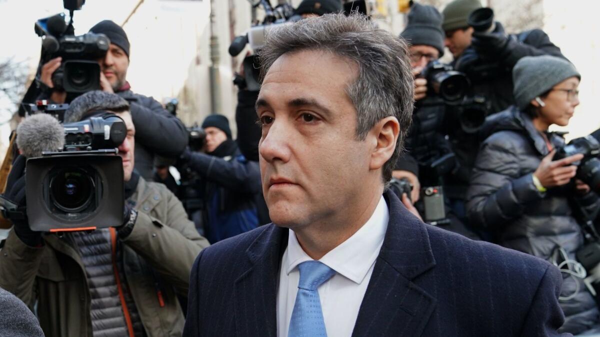 Michael Cohen arrives at the federal courthouse in New York on Dec. 12.