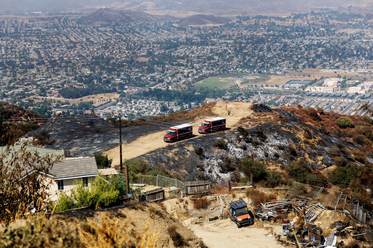 Aerial view of the community of Lake Elsinore.