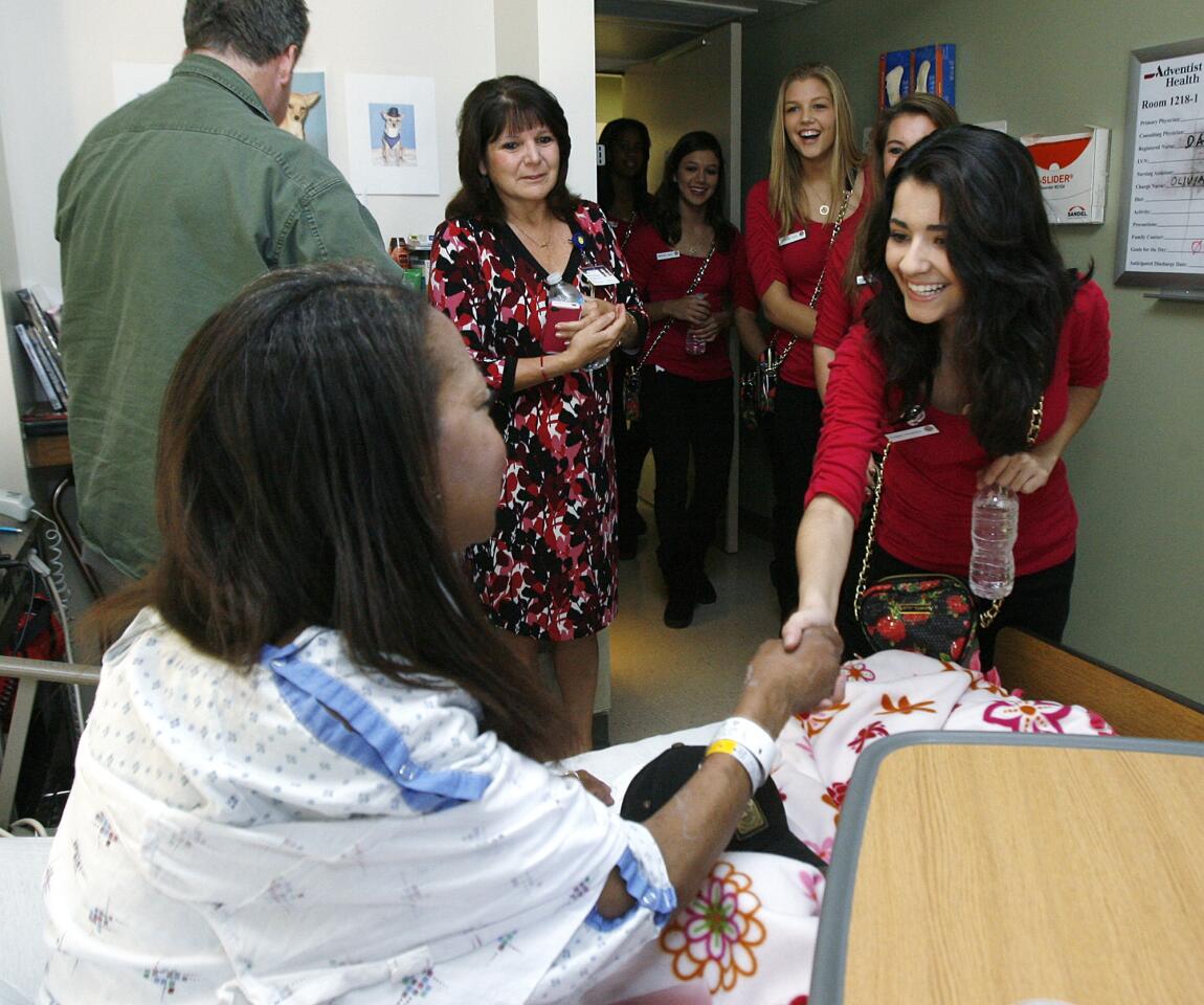 Photo Gallery: 2013 Rose Court visits Glendale Adventist Medical Center