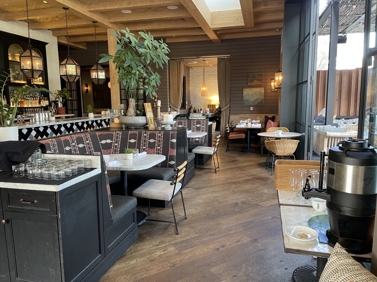 The dining area at Gracias Madre in Newport Beach, which serves a vegan brunch on weekends.