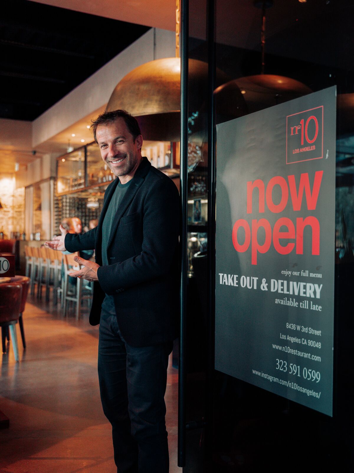 Former soccer star Alessandro Del Piero has focused on a variety of business ventures, including the restaurant n10.