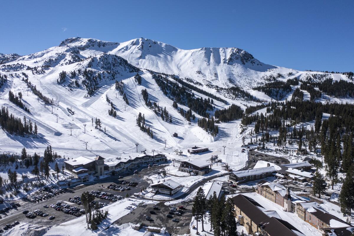 Aerial view of Mammoth Mountain.