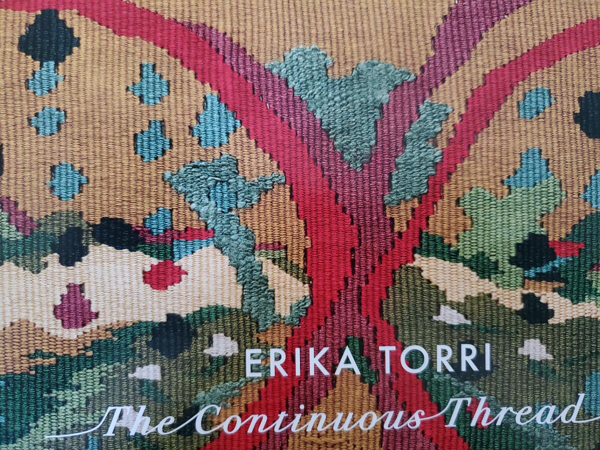 An example of Erika Torri's woven textiles to be featured in the exhibit "The Continuous Thread."