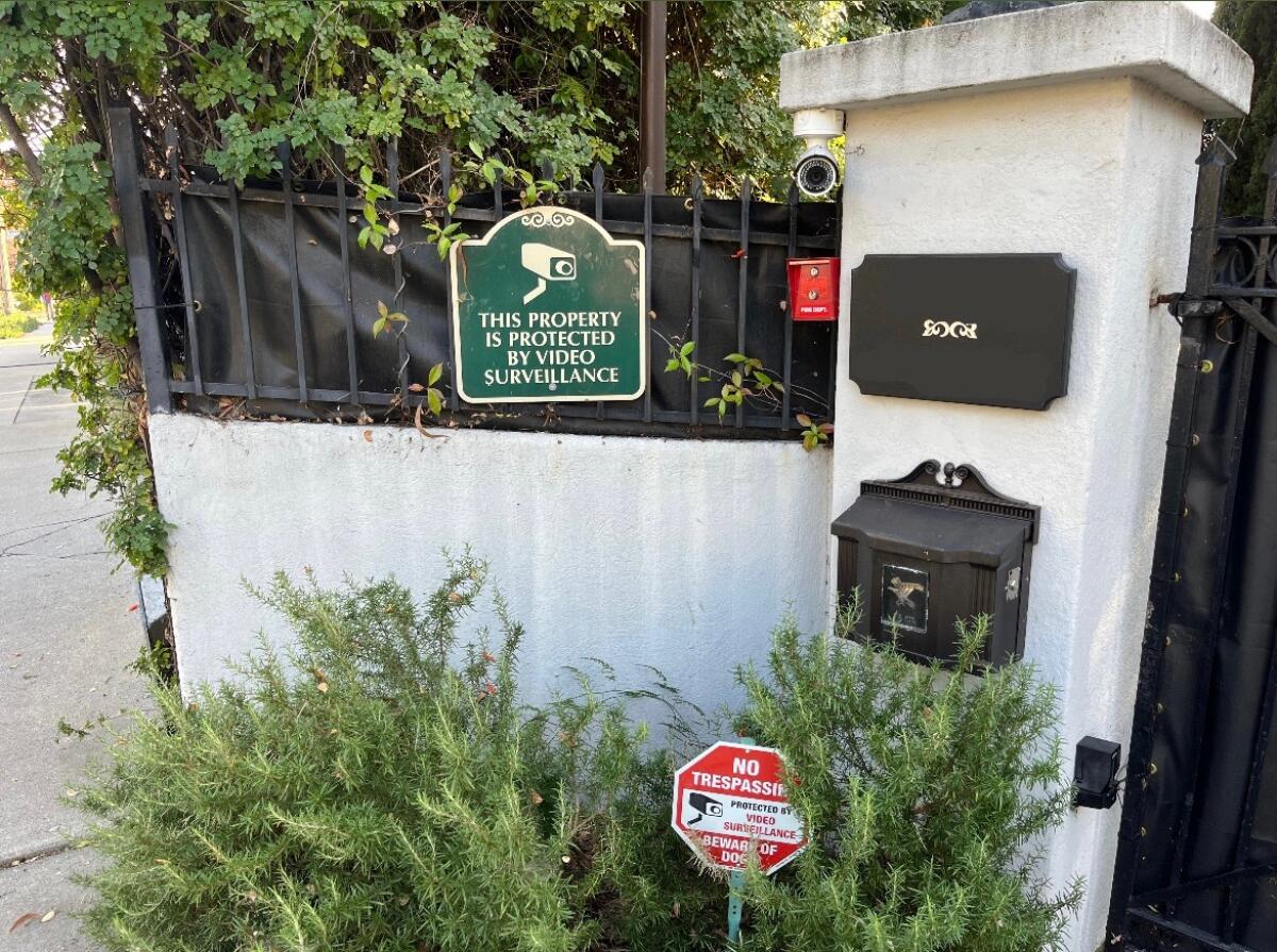 Multiple cameras are posted outside an Eagle Rock home.