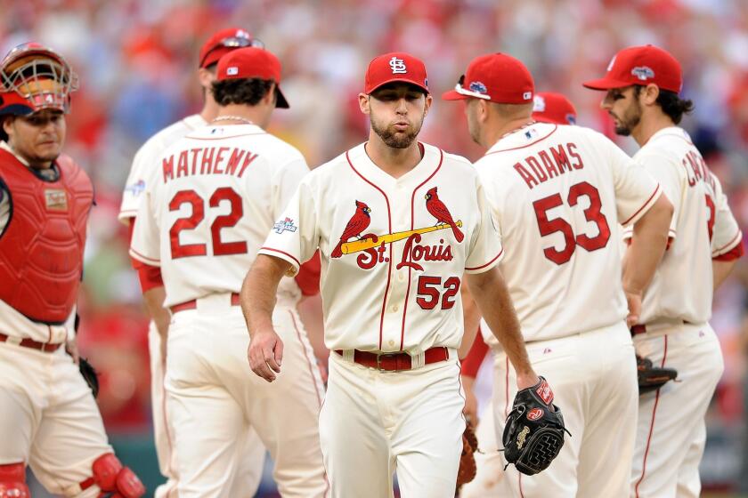 St. Louis Cardinals starter Michael Wacha will try to close out the National League Championship Series against the Dodgers on Friday.