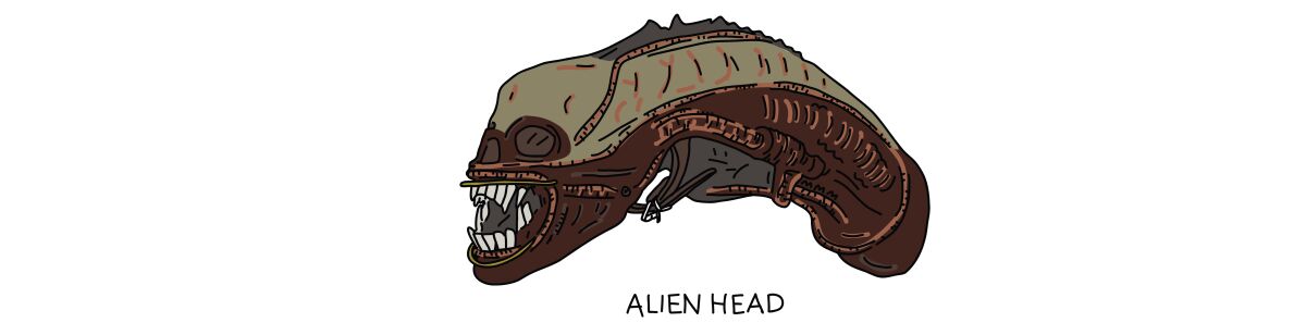 Illustration of the "Alien" head