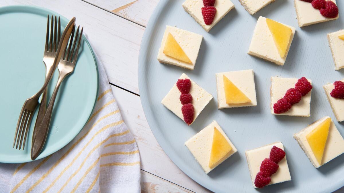 Fresh summer fruit is the perfect topping for creamy lemon bars.