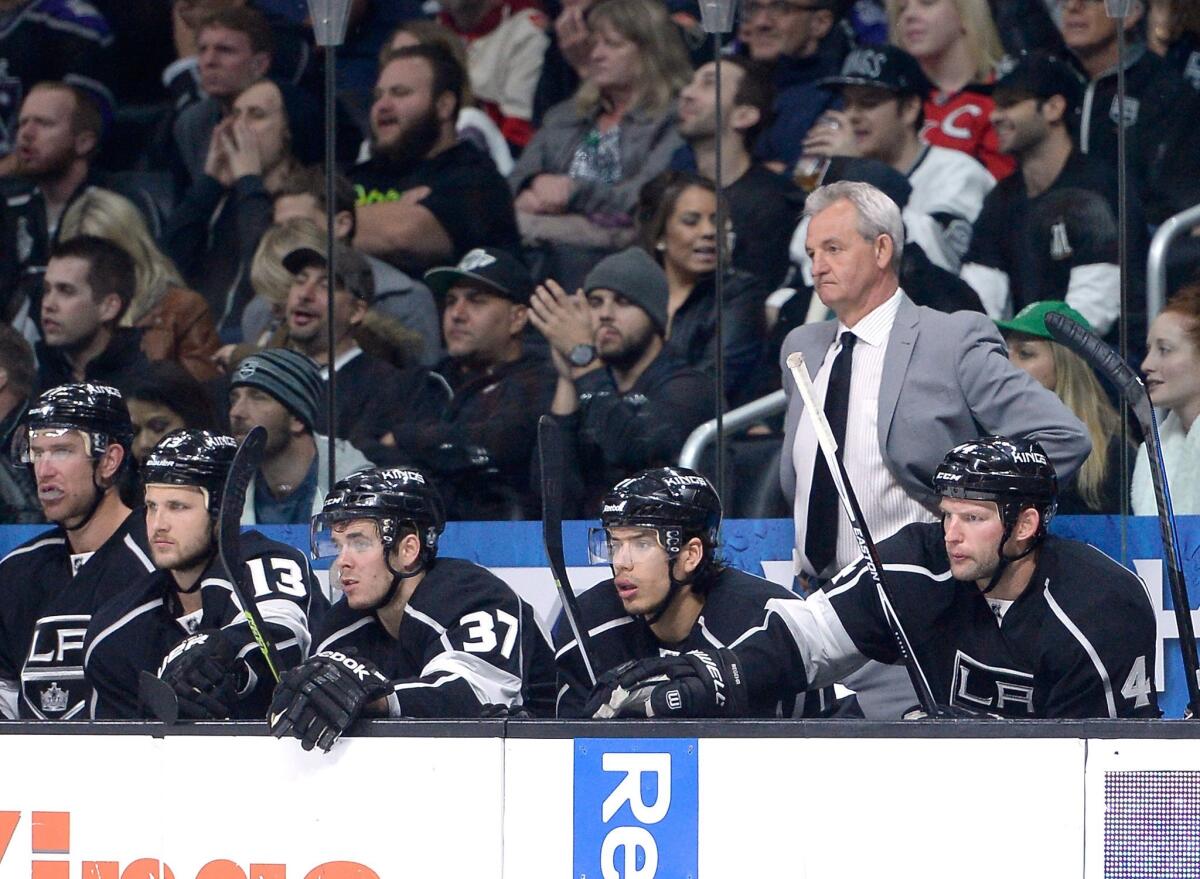 Coach Darryl Sutter, pictured in February, was general manager in Calgary in 2009, the last time the Flames made the playoffs.