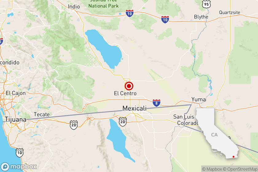 A map of where a magnitude 3.5 earthquake was reported.