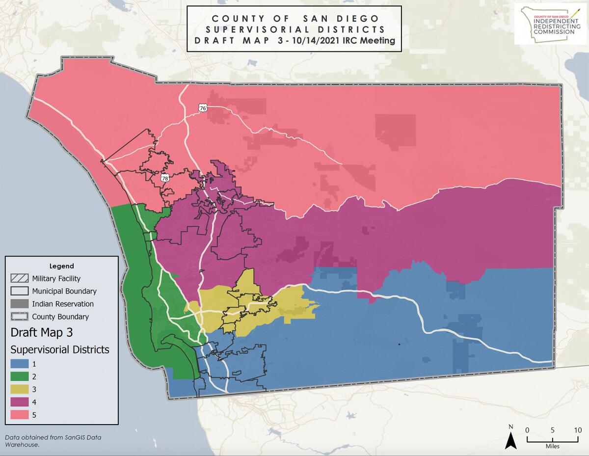 Supervisor redistricting Map 3