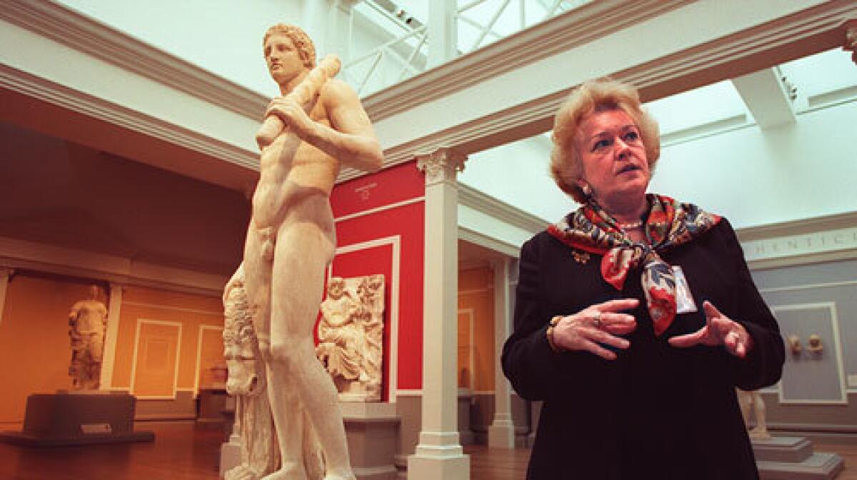 Marion True, former curator of the J. Paul Getty Museum in Los Angeles, still faces separate charges of illegally possessing at least a dozen antiquities found in a raid on her vacation home on the Aegean island of Paros last year.
