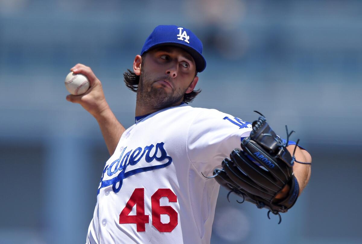 Dodgers starter Mike Bolsinger pitches during the second inning against the New York Mets.