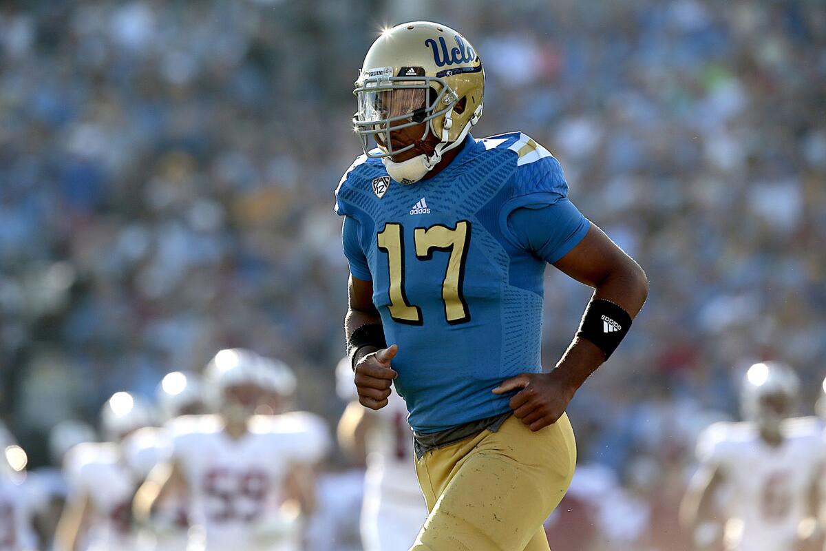 Brett Hundley passed for 3,019 yards and 21 touchdowns while rushing for another 548 and eight more scores this season for the Bruins.