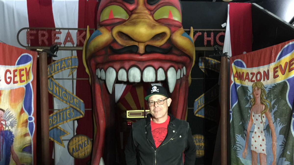 Halloween Horror Nights creative director John Murdy inside the American Horror Story haunted maze at Universal Studios Hollywood.