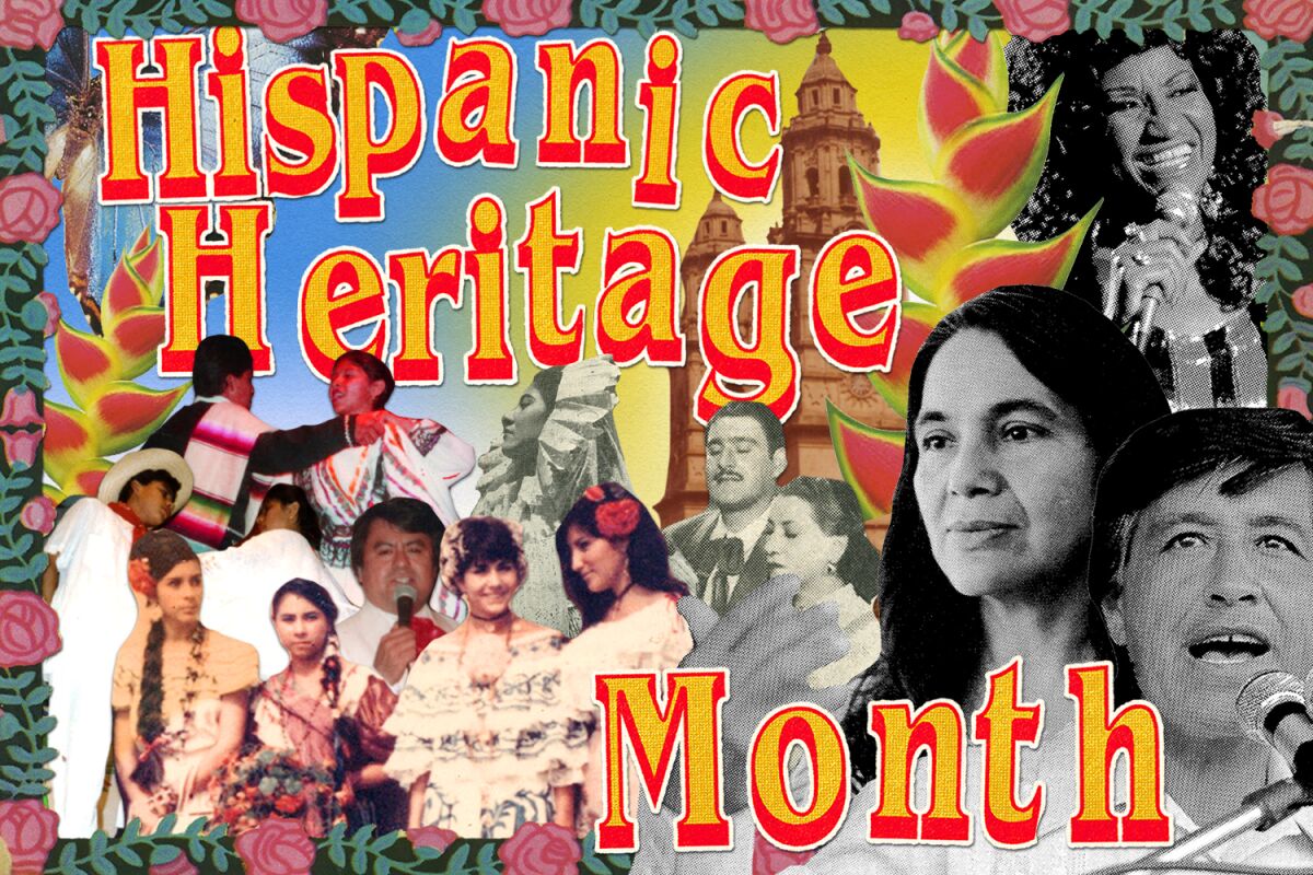 A collage of people with the words "Hispanic Heritage Month"