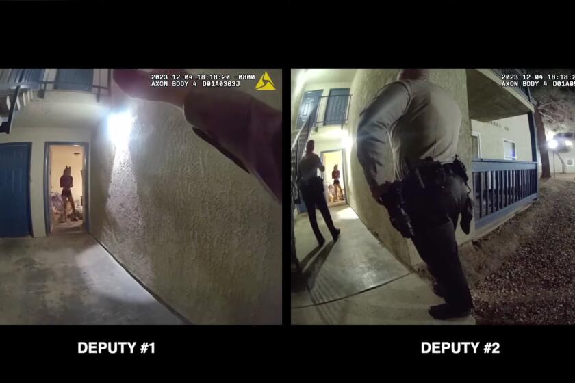 Lancaster, California-Los Angeles County Sheriff's Department released body camera footage Friday showing the moments leading up to a deputy fatally shooting a 27-year-old Black woman armed with a kitchen knife in Lancaster. (Los Angeles County Sheriff's Department)